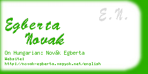 egberta novak business card